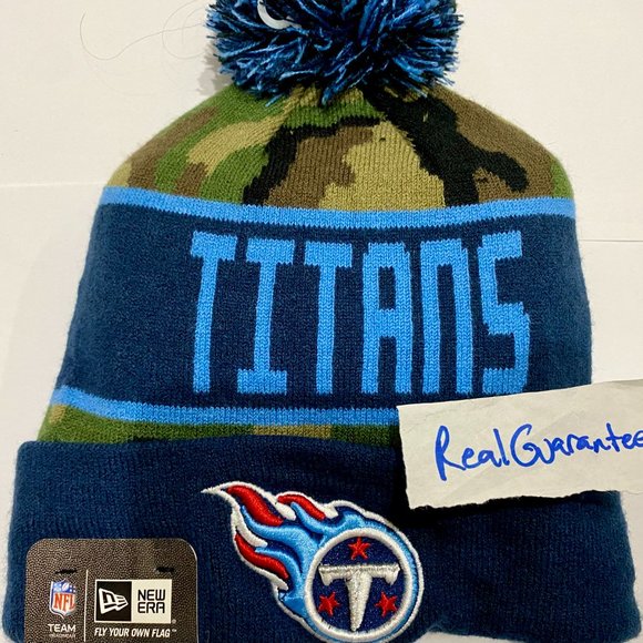 Tenessee_titans_Winter_Beanie_  RARE 100% New Era Tennessee Titans THE JAKE Camo Sport Knit Hat Winter Beanie